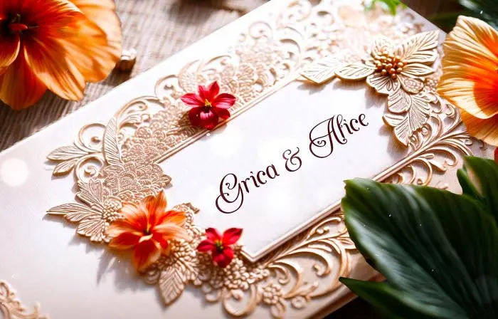 Creative 3D Flower Wedding Invitation Video Slideshow